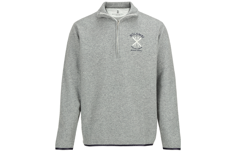 

Brunello Cucinelli Куртка Embroidered Roll-neck Sweatshirt
