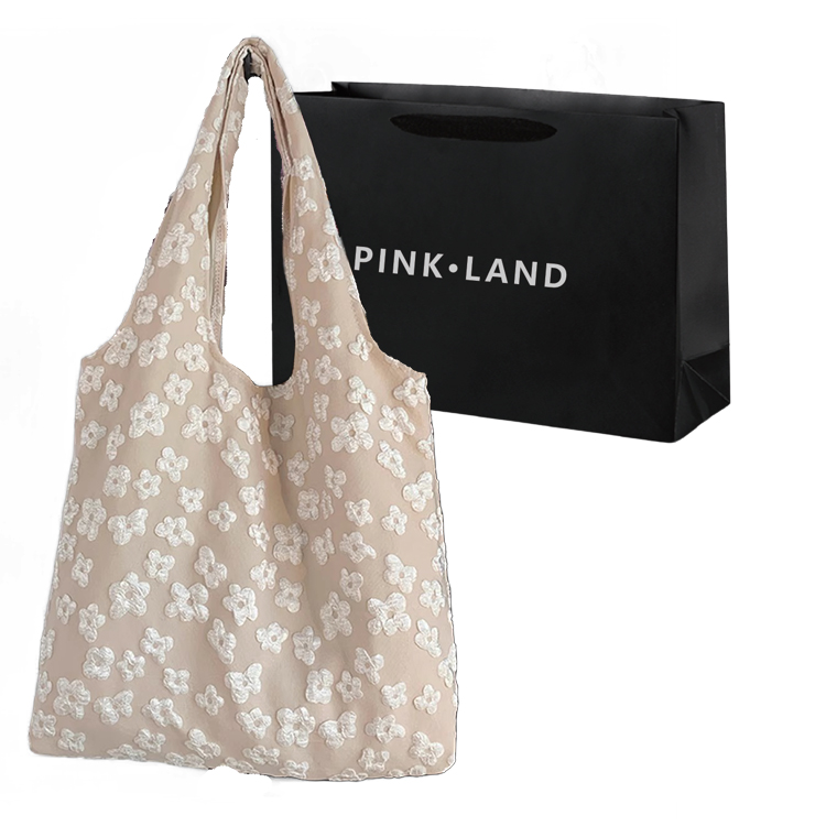 

PINK·LAND Сумка через плечо, Texture Floral Khaki