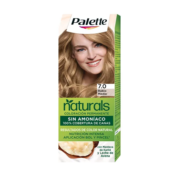 

Крем-краска для волос без аммиака Naturals Coloración Permanente Palette Naturals, цвет rubio medio