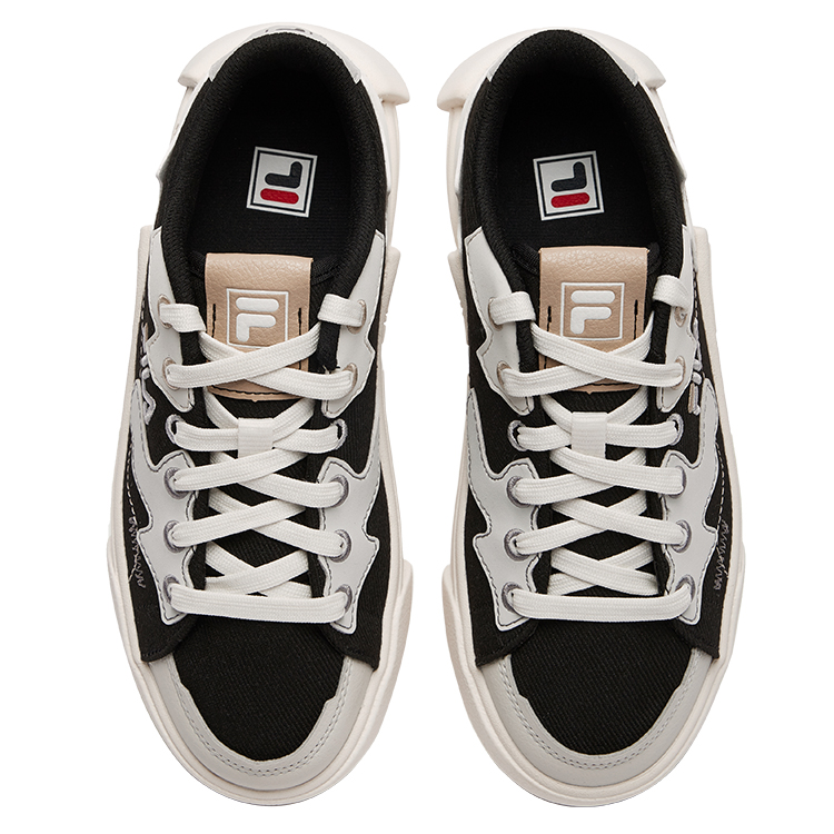 Кроссовки Map Shoes, легкие, амортизирующие, низкие, детские, для скейтбординга, черно-желтые, тускло-серые FILA KIDS, черный/серый/желтый — фото 4