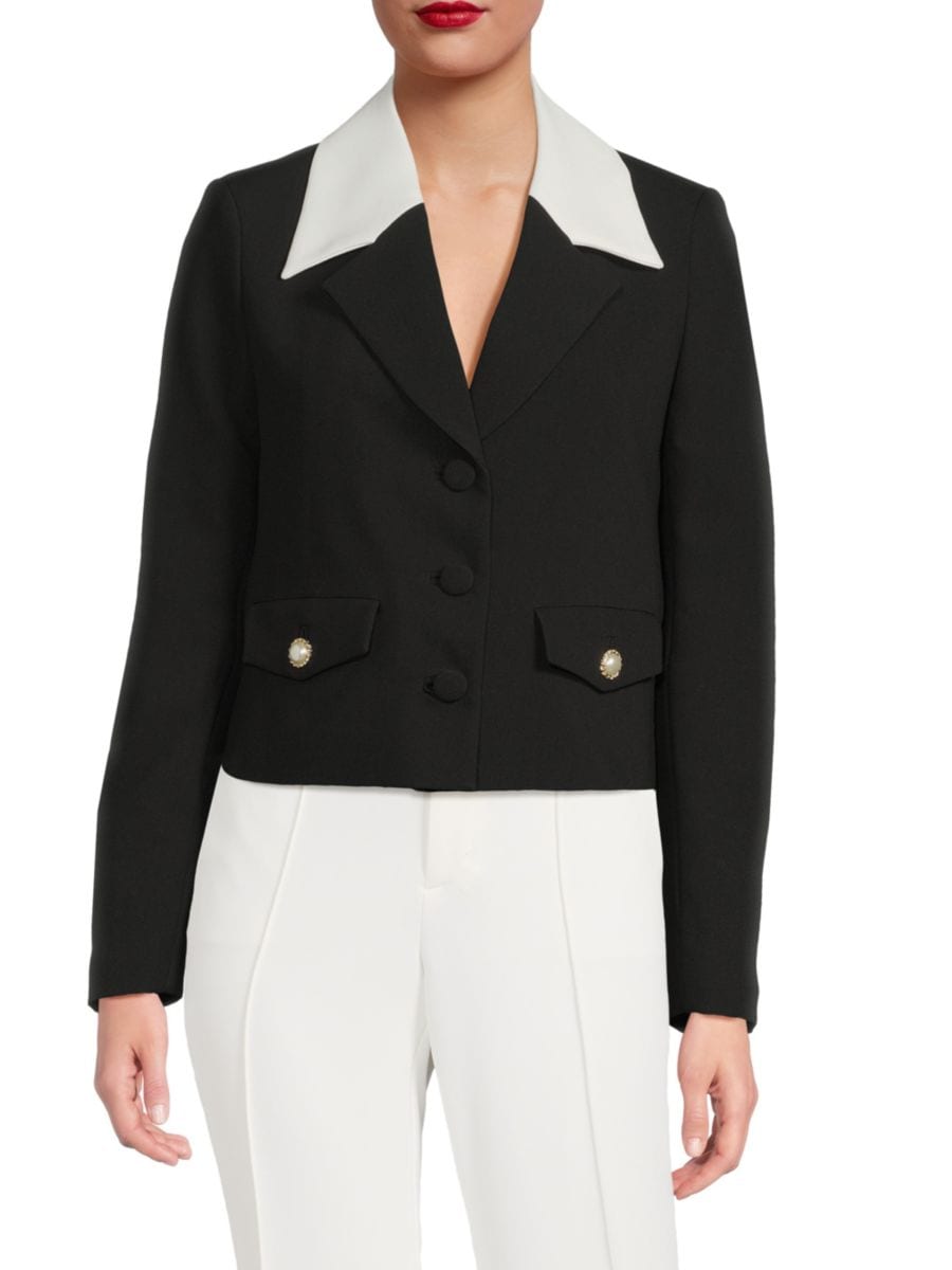 

Блейзер с контрастной отделкой Karl Lagerfeld Paris, цвет Black Soft White