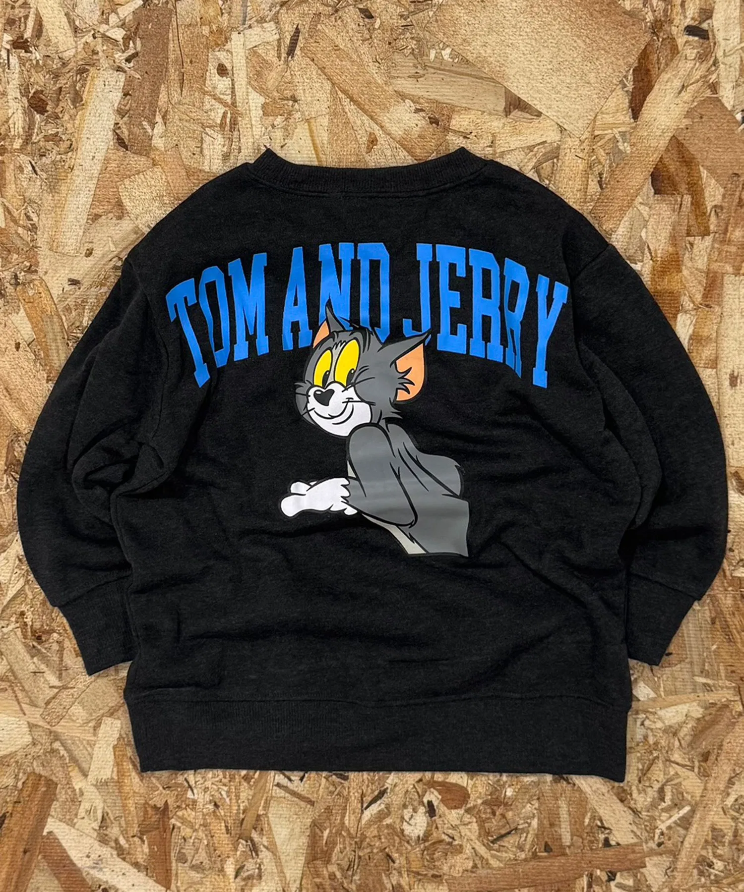【TOM&JERRY】 Мягкая подкладка из хлопка, не образует катышков, принт на спине, БОЛЬШАЯ толстовка