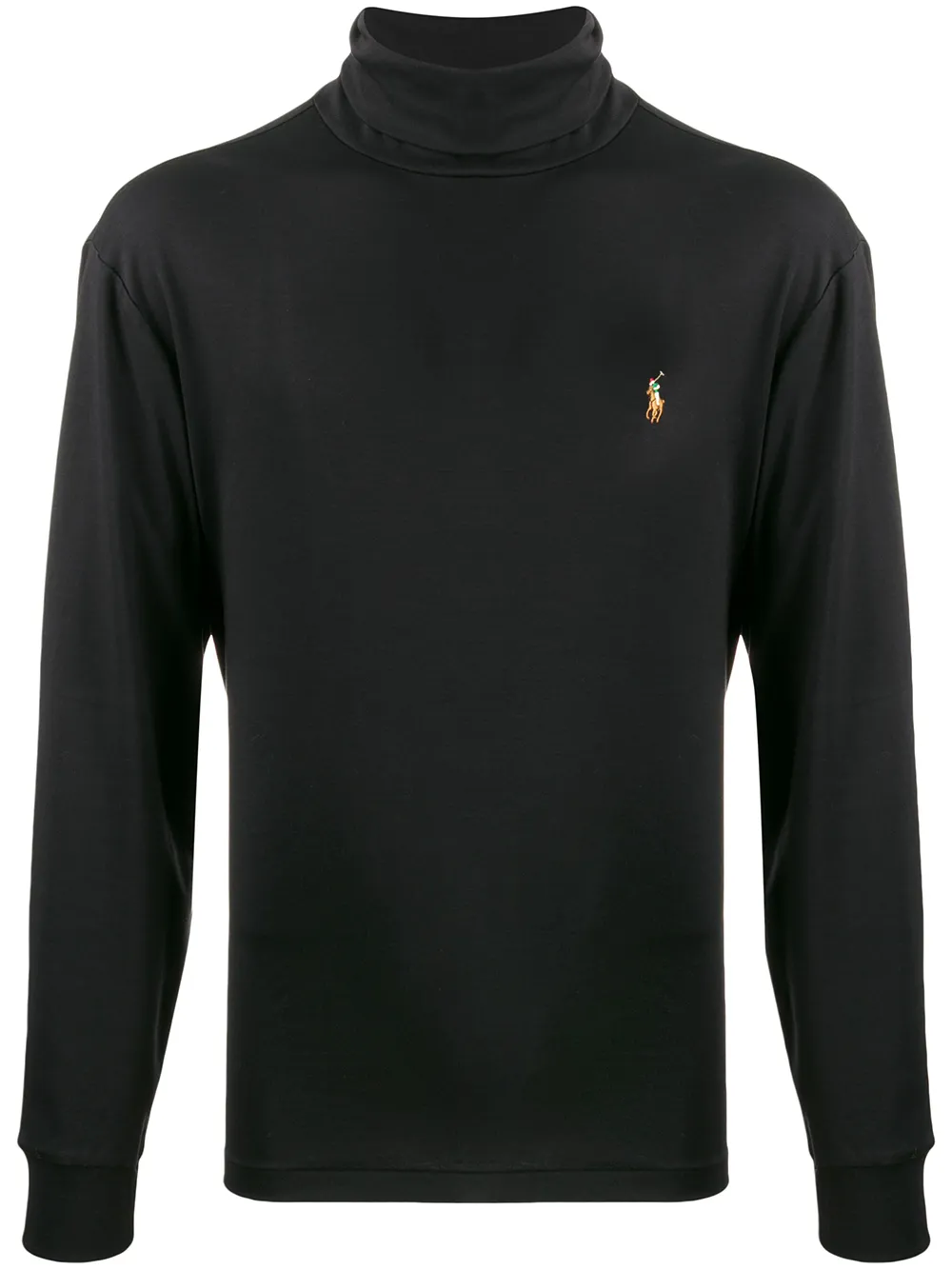 

Топ с высоким воротником и длинными рукавами POLO RALPH LAUREN, черный