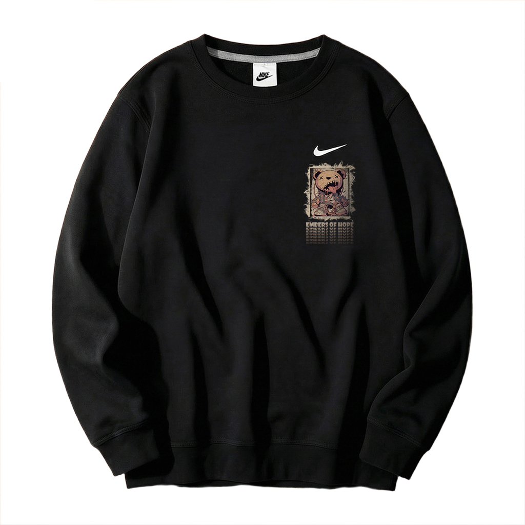 

Nike Толстовка унисекс, черные, с круглым вырезом, средней толщины, стандартного размера