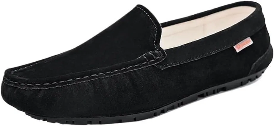 Мужские лоферы из замши, Slip-Ons, Black DHFIRUFSHLO