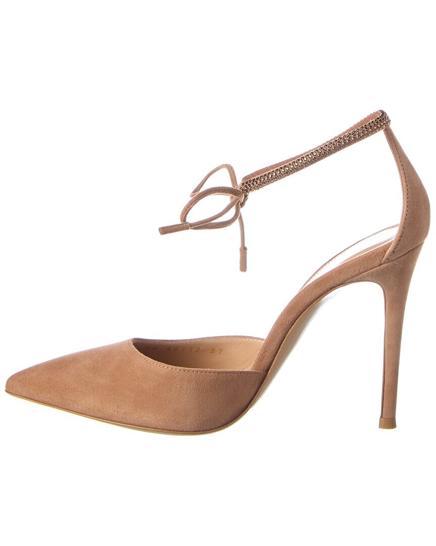 Замшевые туфли Gianvito Rossi Montecarlo D'Orsay 105, мультиколор — фото 4
