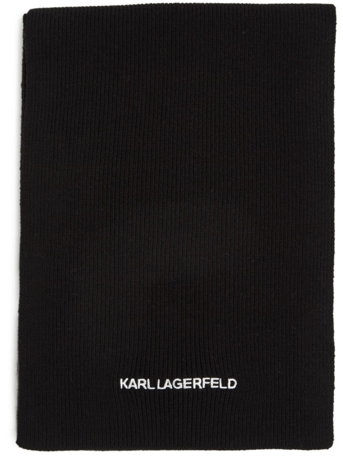 

Karl Lagerfeld шарф K/Essential в рубчик, черный