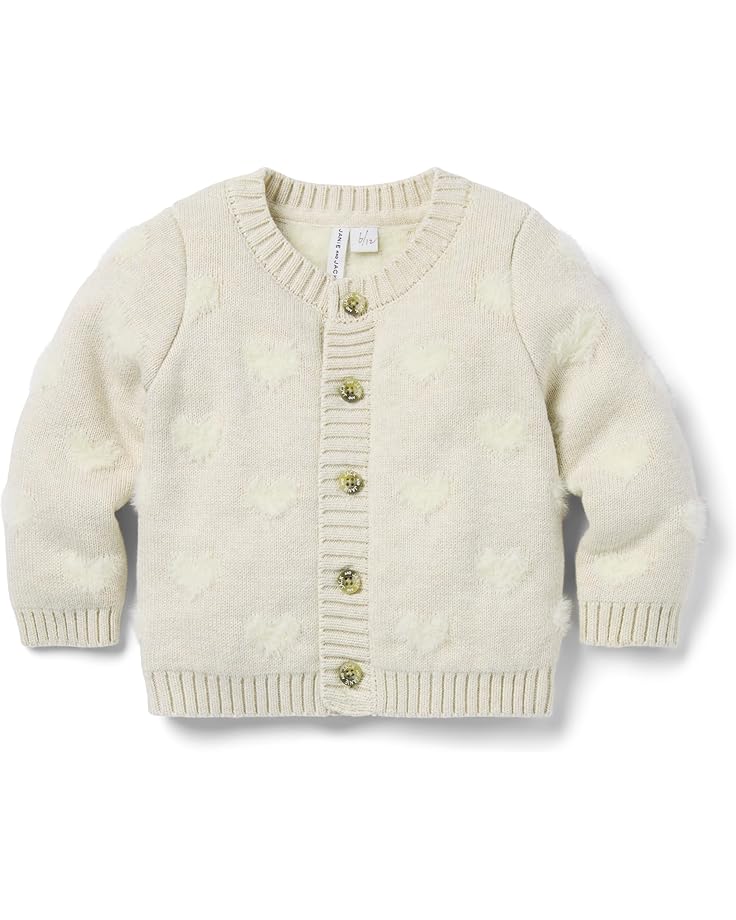 

Свитер Janie and Jack Fuzzy Heart Cardigan, кремовый