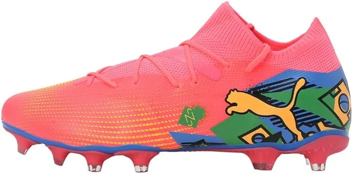 Мужские кроссовки PUMA Future 7 Match NJR Fg/Ag, синий/зеленый/оранжевый — фото 3