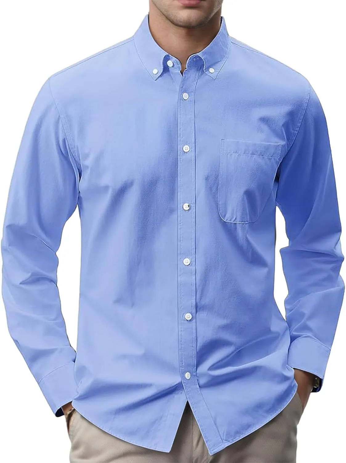 

Мужская оксфордская рубашка с длинным рукавом, Regular Fit, Button Down Collar Thatrich