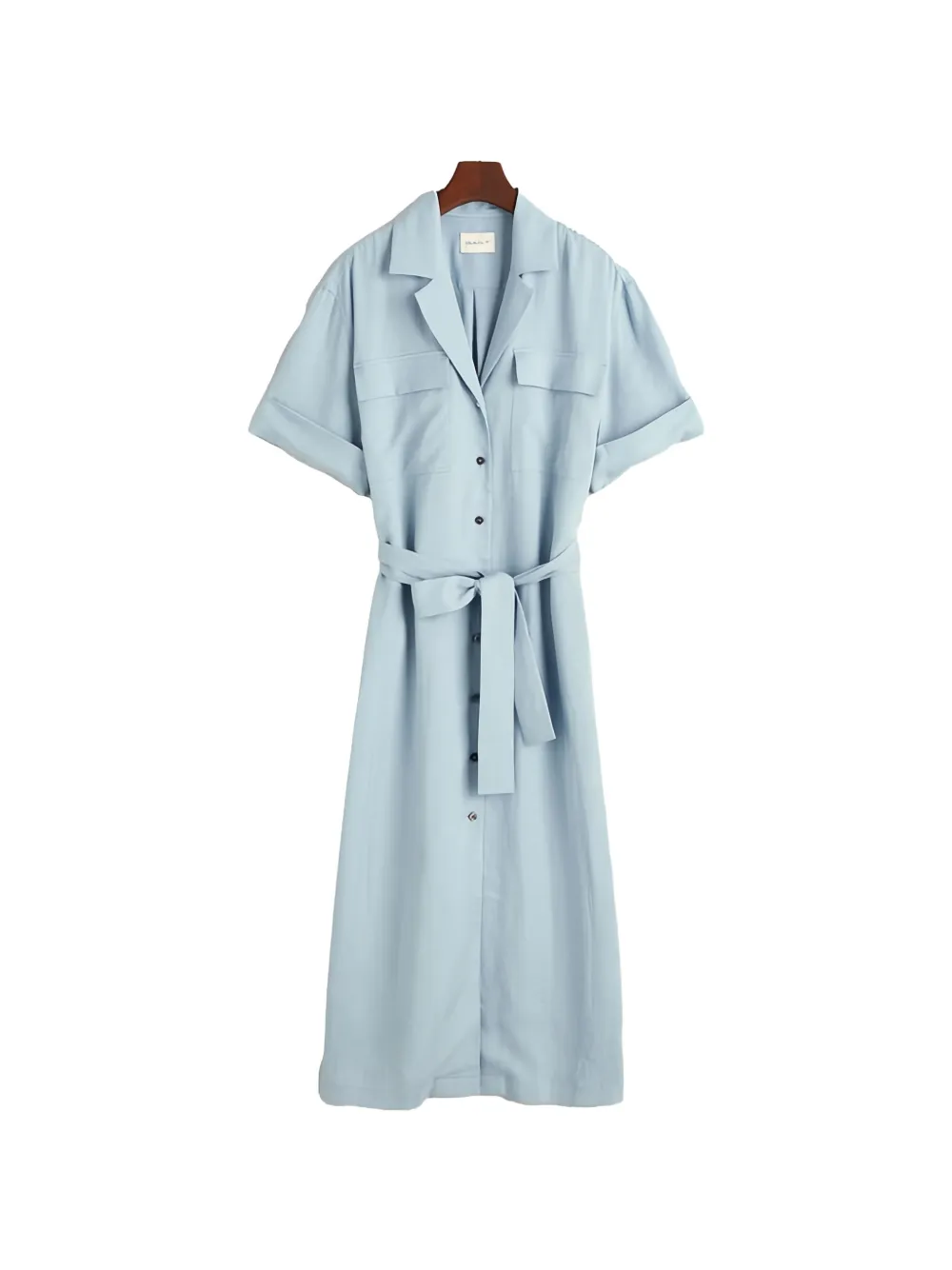 

Платье миди на пуговицах с поясом Gant, синий