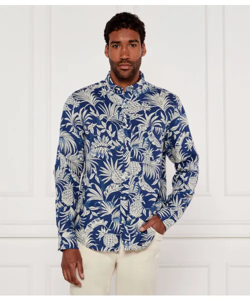 

Льняная рубашка Regular fit Gant, синий
