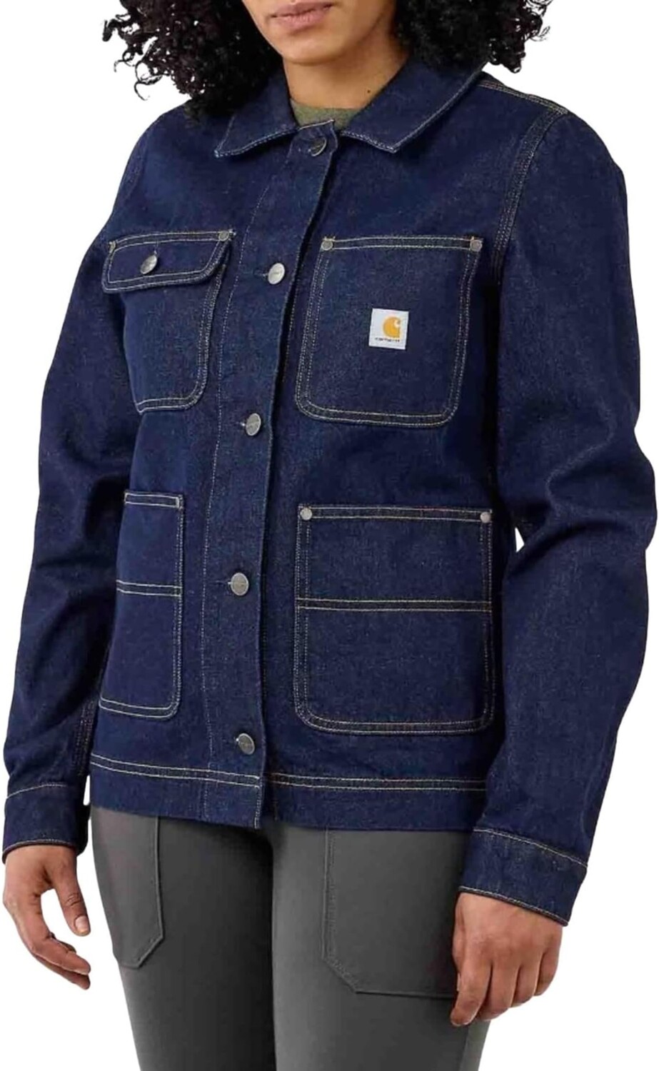 

Куртка Relaxed Fit Denim Chore Coat Carhartt, цвет Basin