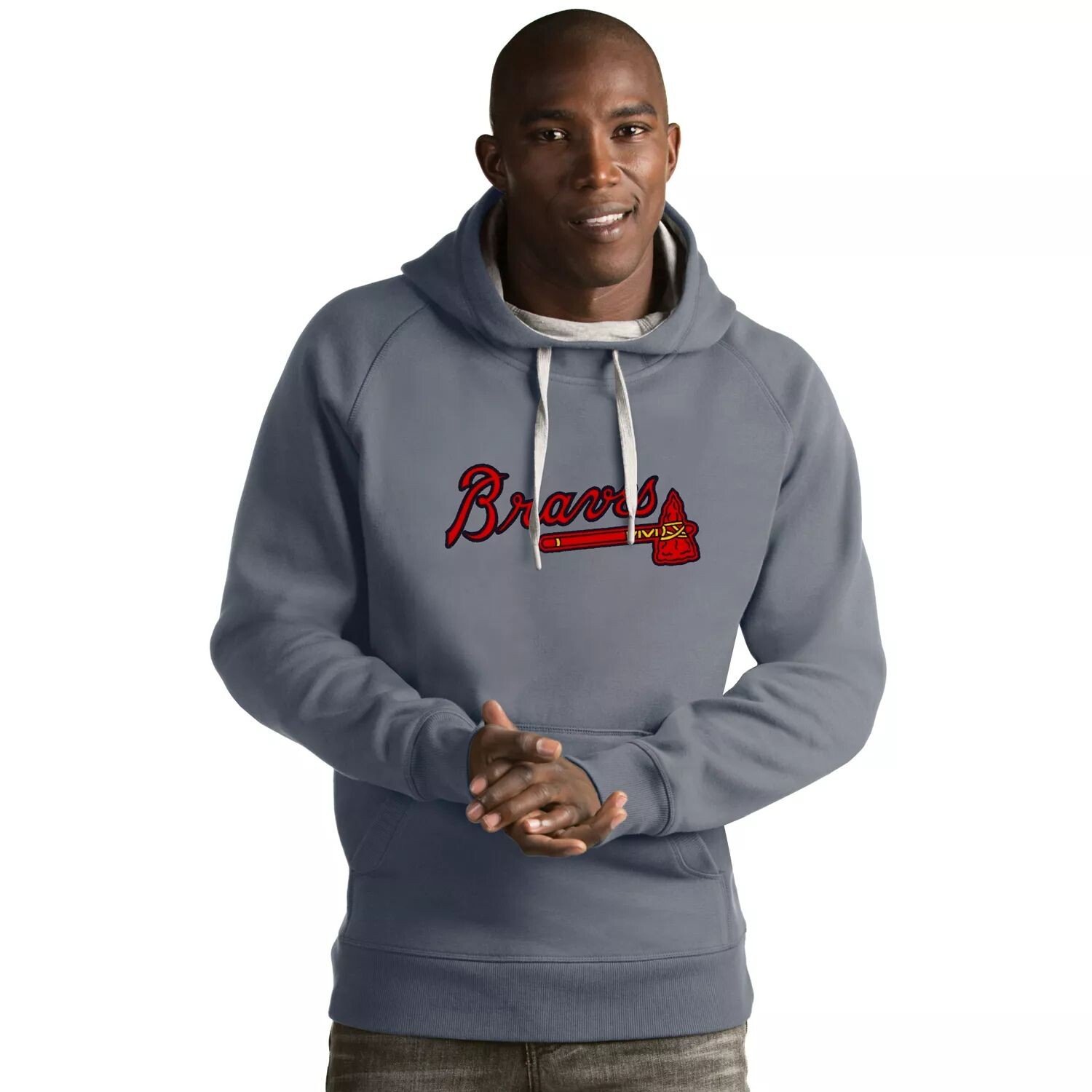 

Мужская толстовка с логотипом Atlanta Braves Victory Antigua
