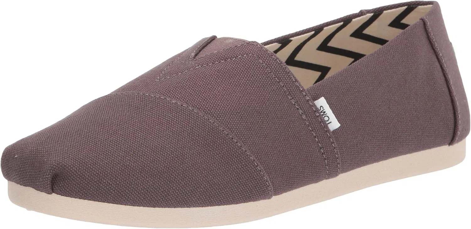 Лоферы TOMS из парусины, Ash Grey Recycled Cotton Canvas