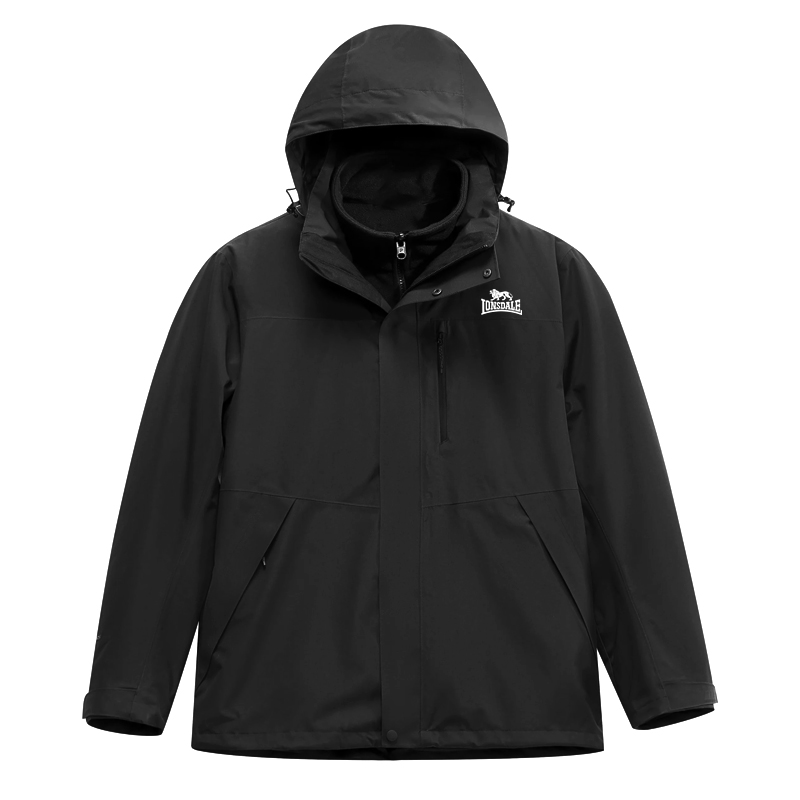 

LONSDALE Ветровка утепленная непромокаемая непродуваемая унисекс для походов, Obsidian Black