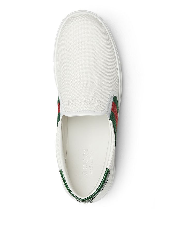 Мужские слипоны Old Tennis Tweed Gucci, белый — фото 2