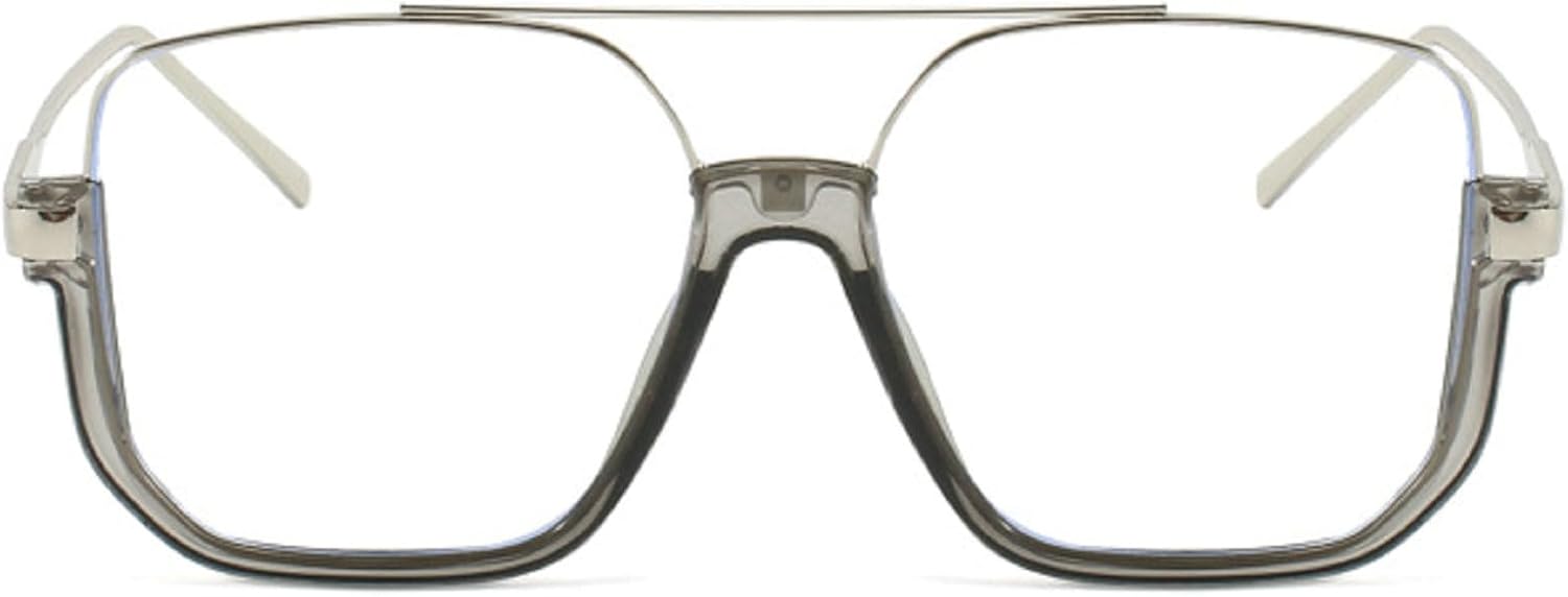 

Винтажные солнцезащитные очки большого размера 2024 года для женщин, ретро, ​​большие квадратные солнцезащитные очки, защита от УФ-излучения UV400, размер N45 mincl, Gray Clear