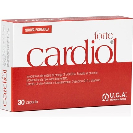 

Omegor Cardiol Forte добавка для холестерина с < 3 мг монаколина из красного дрожжевого риса, артишока и экстракта оливок, омега-3 EPA и DHA, 30 капсул