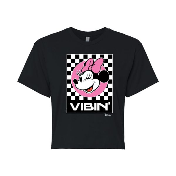 

Кроп-топ с принтом для подростков Vibin' Minnie Disney, черный