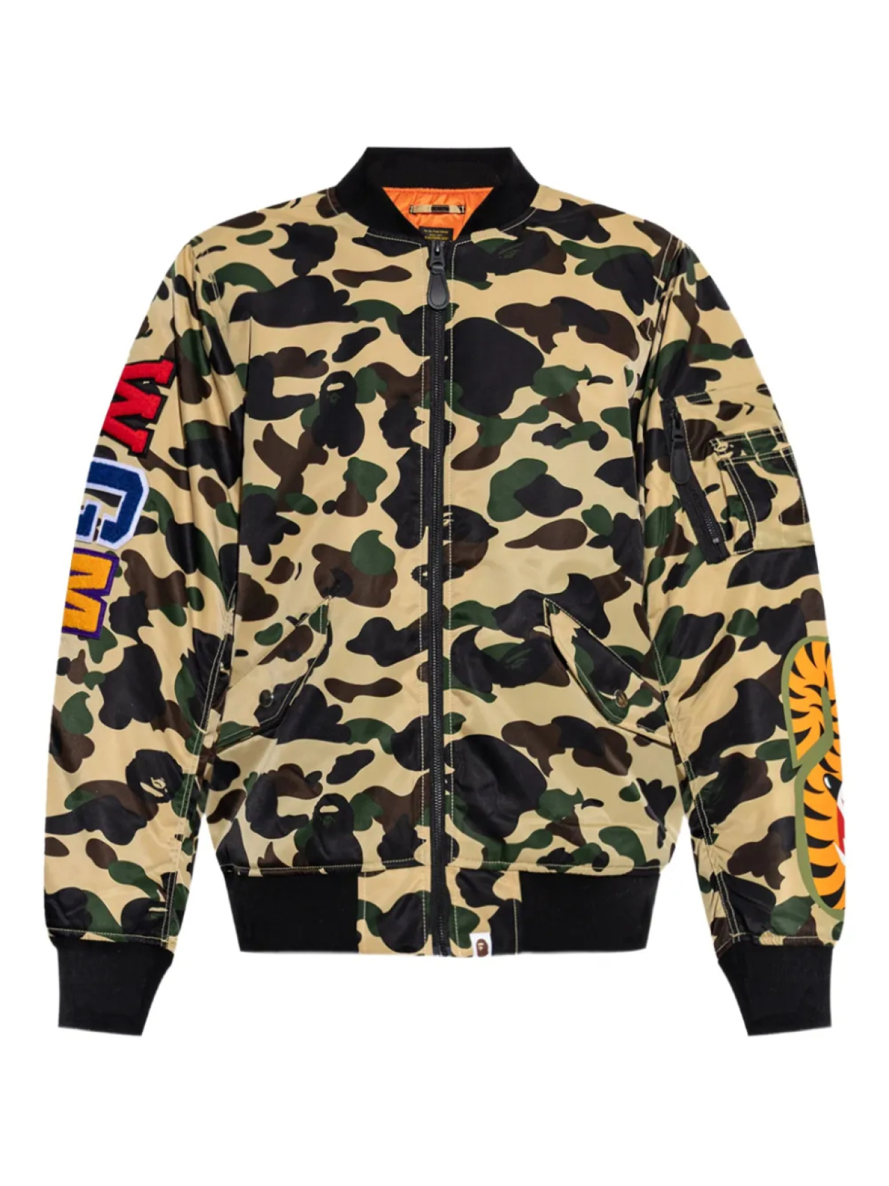 

A BATHING APE камуфляжный бомбер, желтый