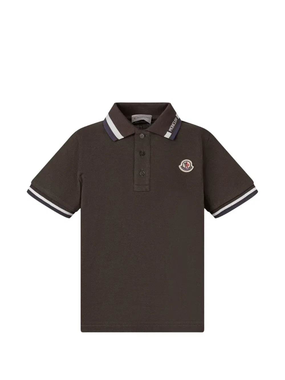 Поло с нашивкой-логотипом Moncler Enfant, зеленый