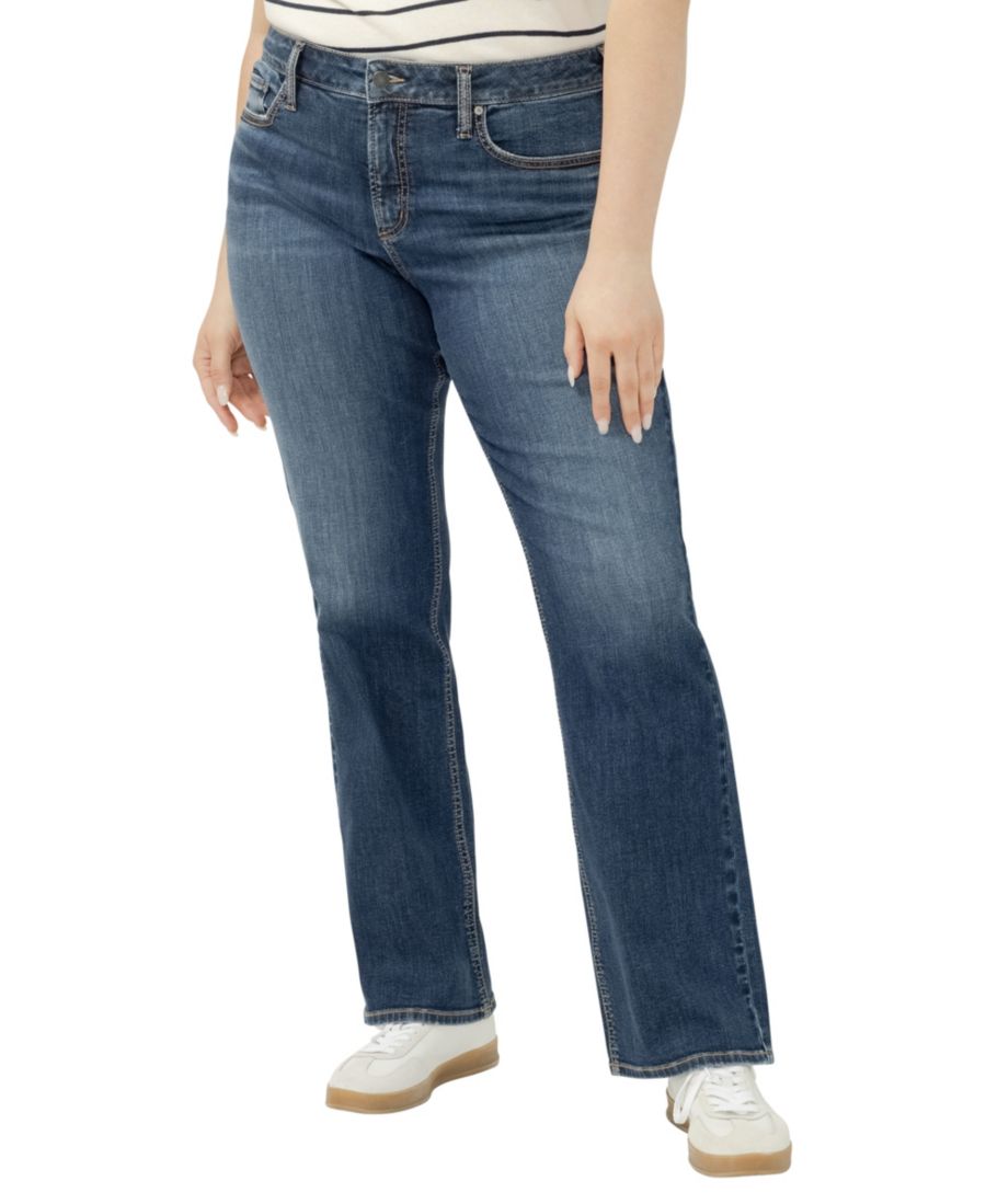 

Джинсы Elyse большого размера со средней посадкой, удобного кроя и расклешенными штанинами Silver Jeans Co, Sherbrook