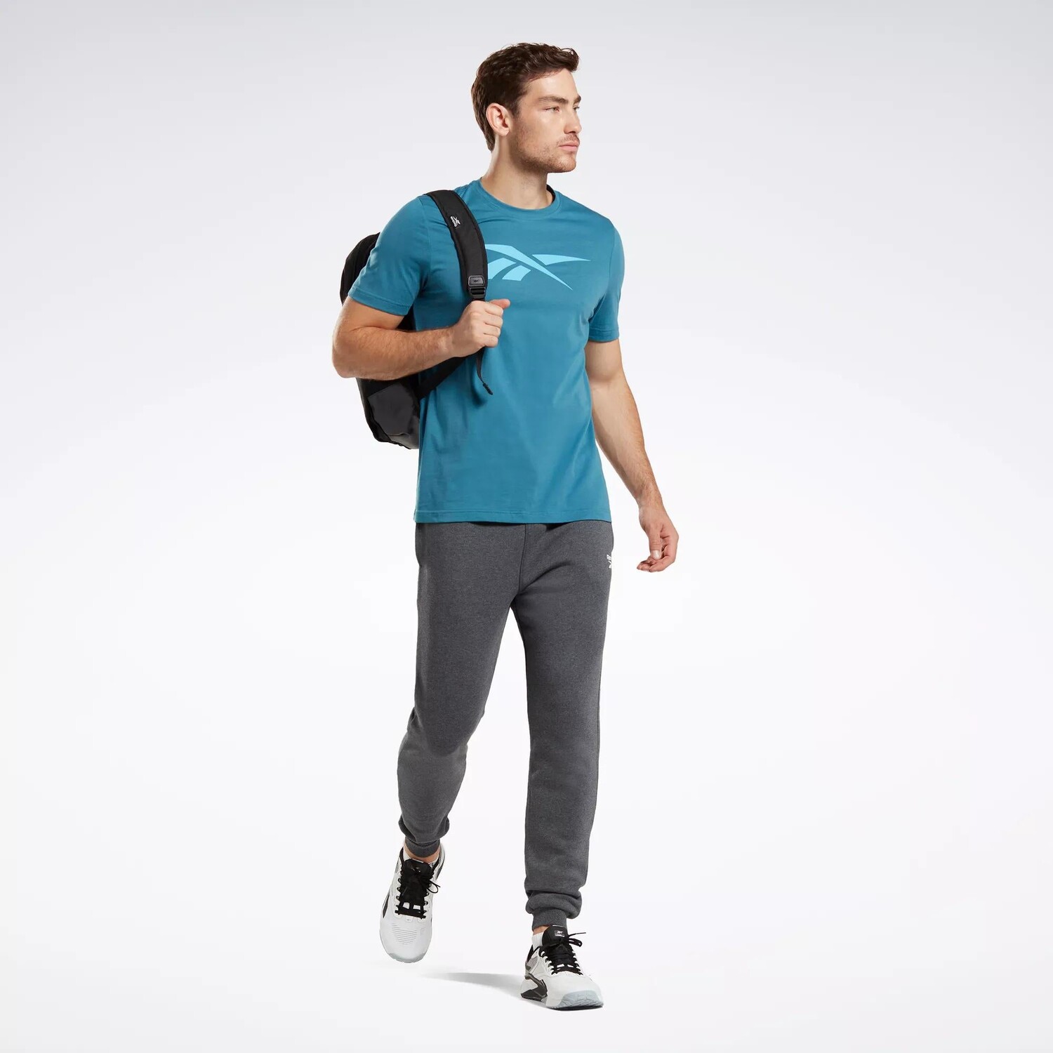 

Флисовые джоггеры Reebok Identity, цвет Dark Grey Heather