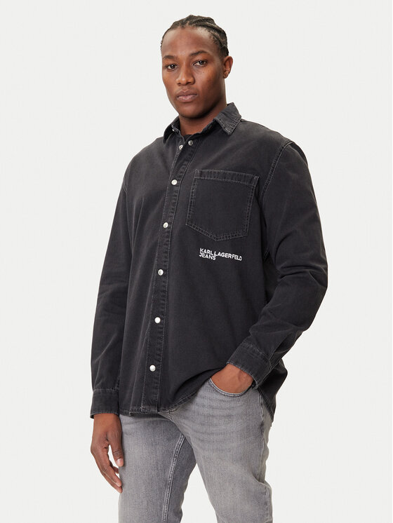 

Джинсовая рубашка regular fit A3M16001 Karl Lagerfeld Jeans, чёрный