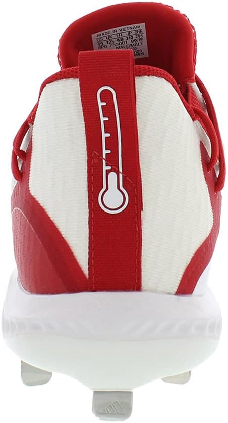 Мужские бейсбольные бутсы adidas Icon V Bounce, белый/алый — фото 3