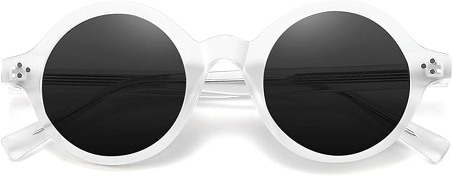 

Ретро-солнцезащитные очки маленького диаметра для мужчин в стиле панк, защита от ультрафиолета UV400, ретро-заклепки, модные солнцезащитные очки для женщин mincl, Clear Gray