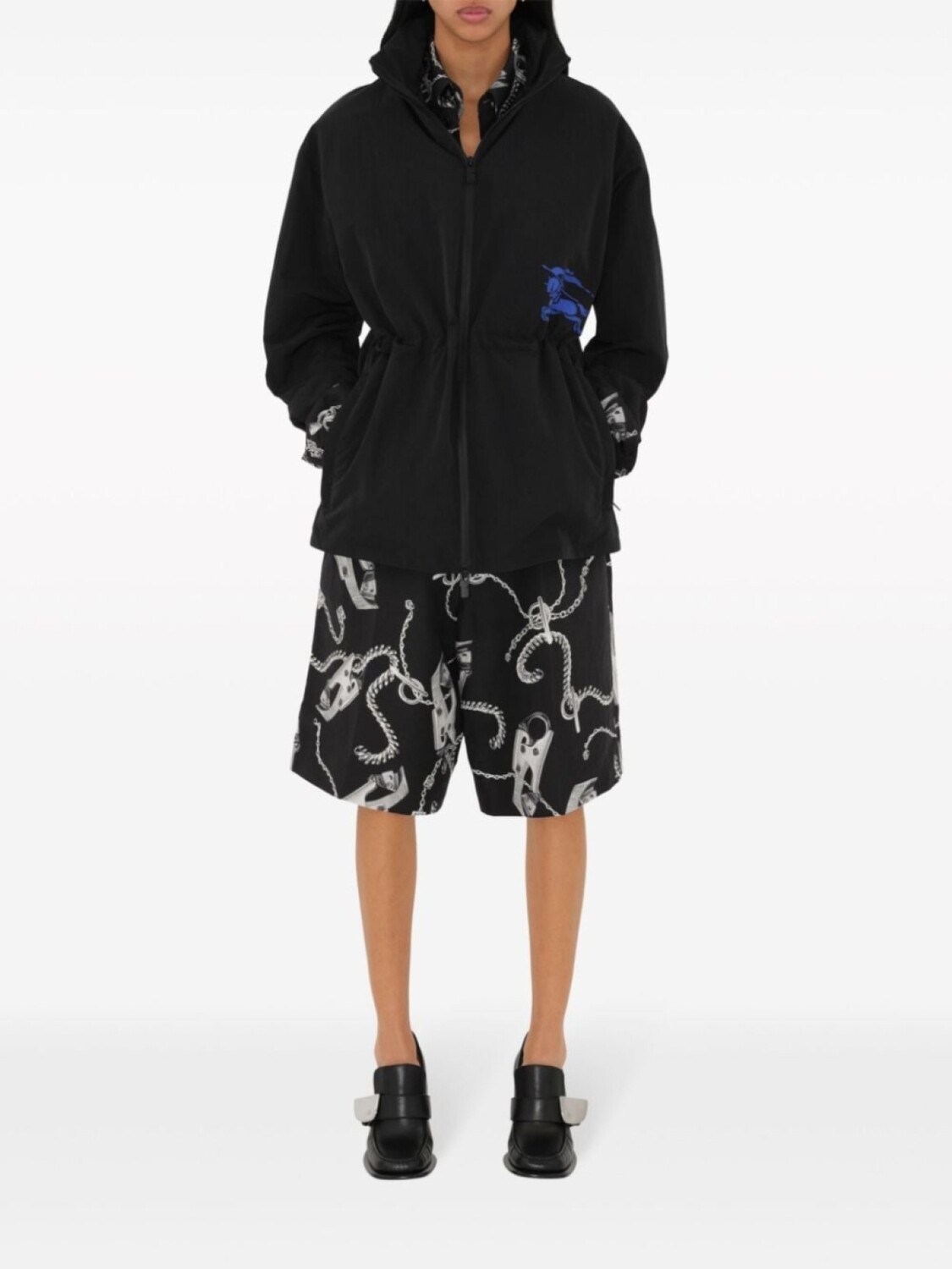 Толстовка Burberry EKD Embroideкрасный Logo, черный — фото 2