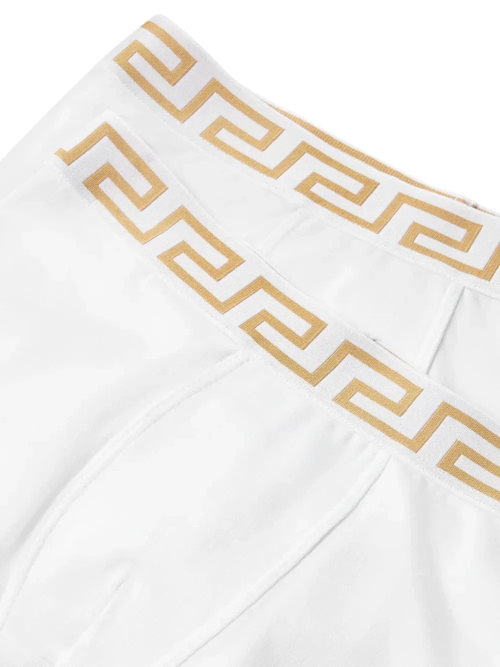 Трусы из хлопкового джерси с геометричным узором, 2 штуки Versace Kids, белый — фото 3