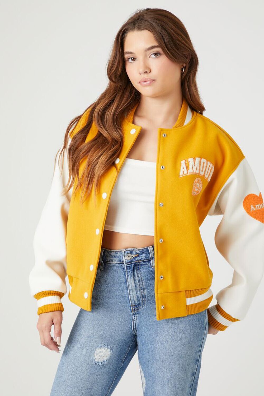

Университетская куртка Paris Letterman Forever 21