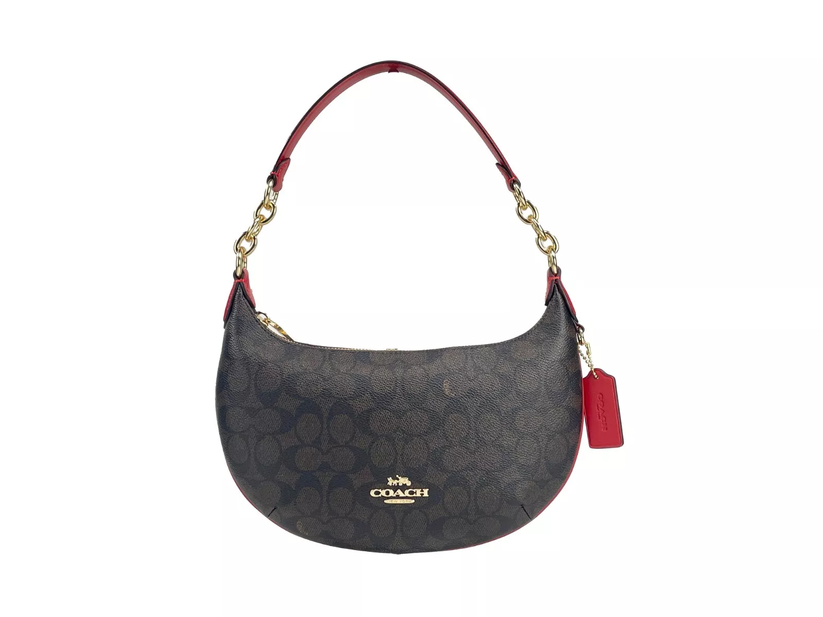

Сумка Payton Signature из ПВХ-кожи, коричнево-красная Coach, Красный, Сумка Payton Signature из ПВХ-кожи, коричнево-красная Coach