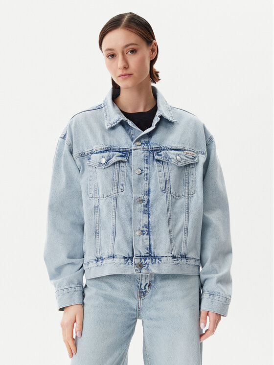 

Джинсовая куртка свободного кроя J20J225186 Calvin Klein Jeans, синий