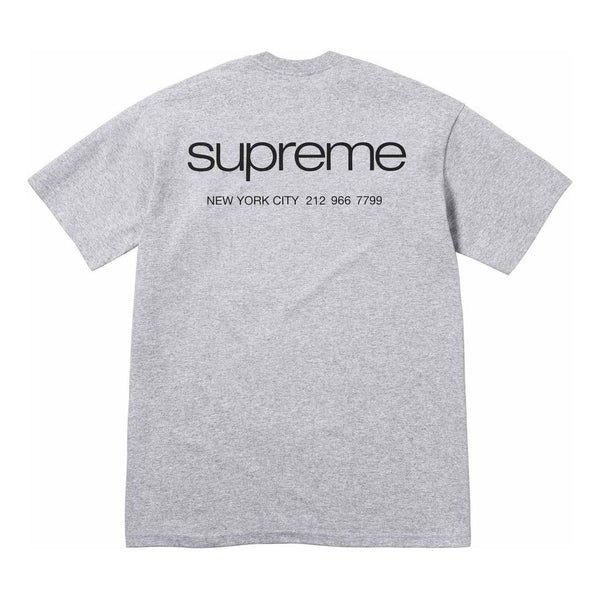 Футболка nyc logo t-shirt 'grey black' Supreme, серый — фото 2