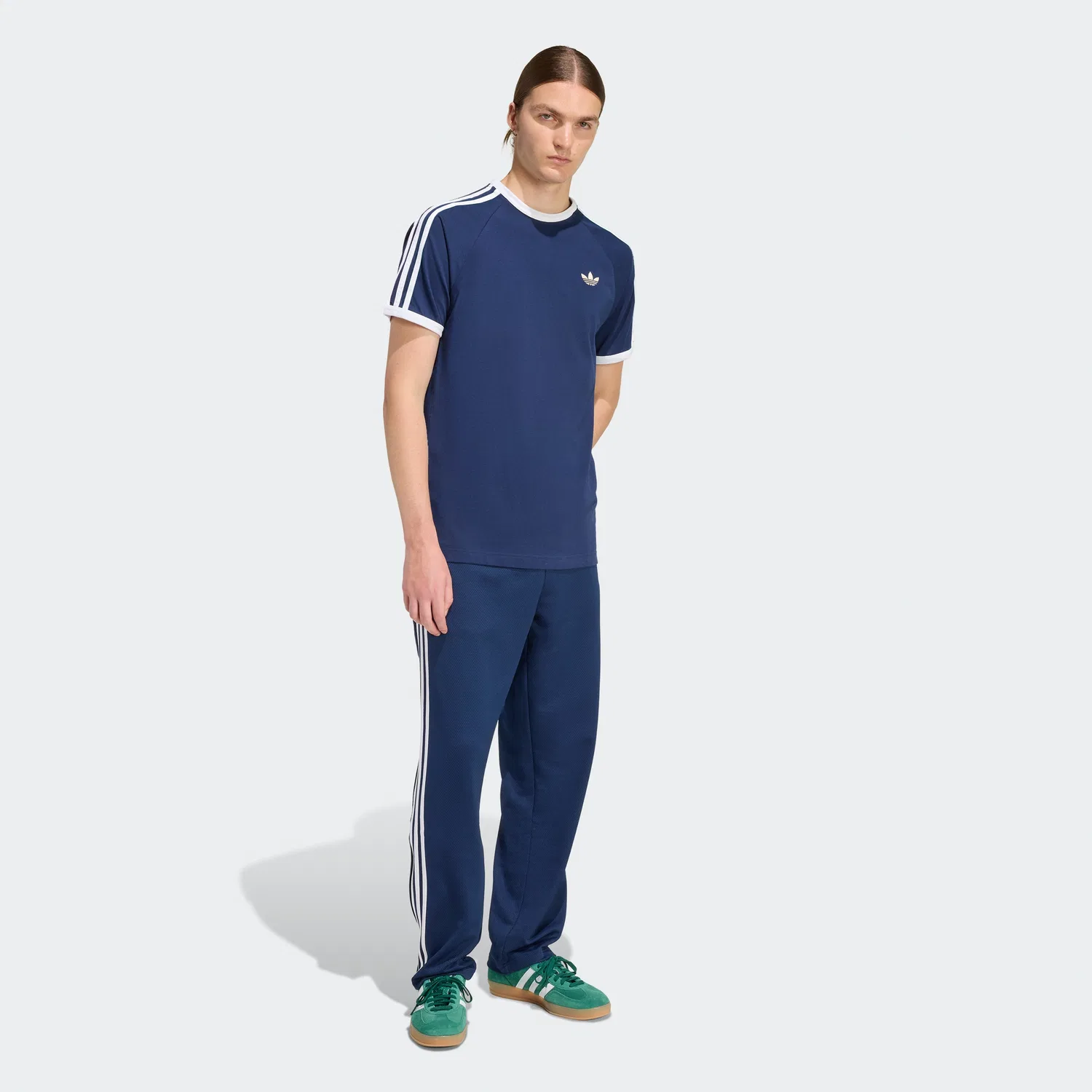 Мужская футболка с 3 полосками, цвета индиго, от Adidas — фото 3