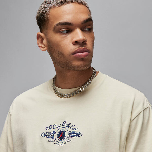 Футболка Air Jordan x SoleFly T-Shirt 'Beige', бежевый — фото 2