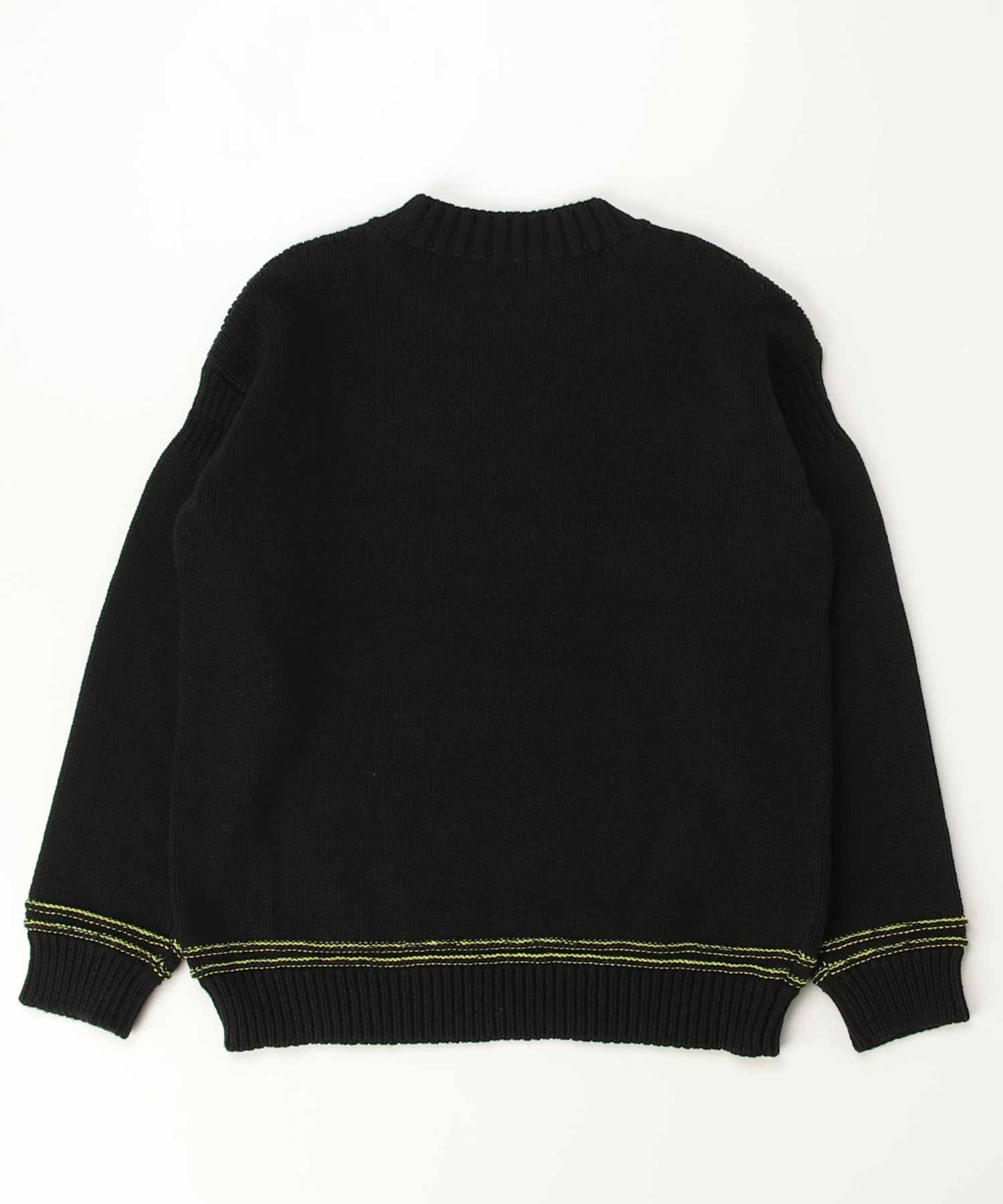 Вязаный свитер с логотипом бренда MARNI для детей и подростков, Black — фото 2