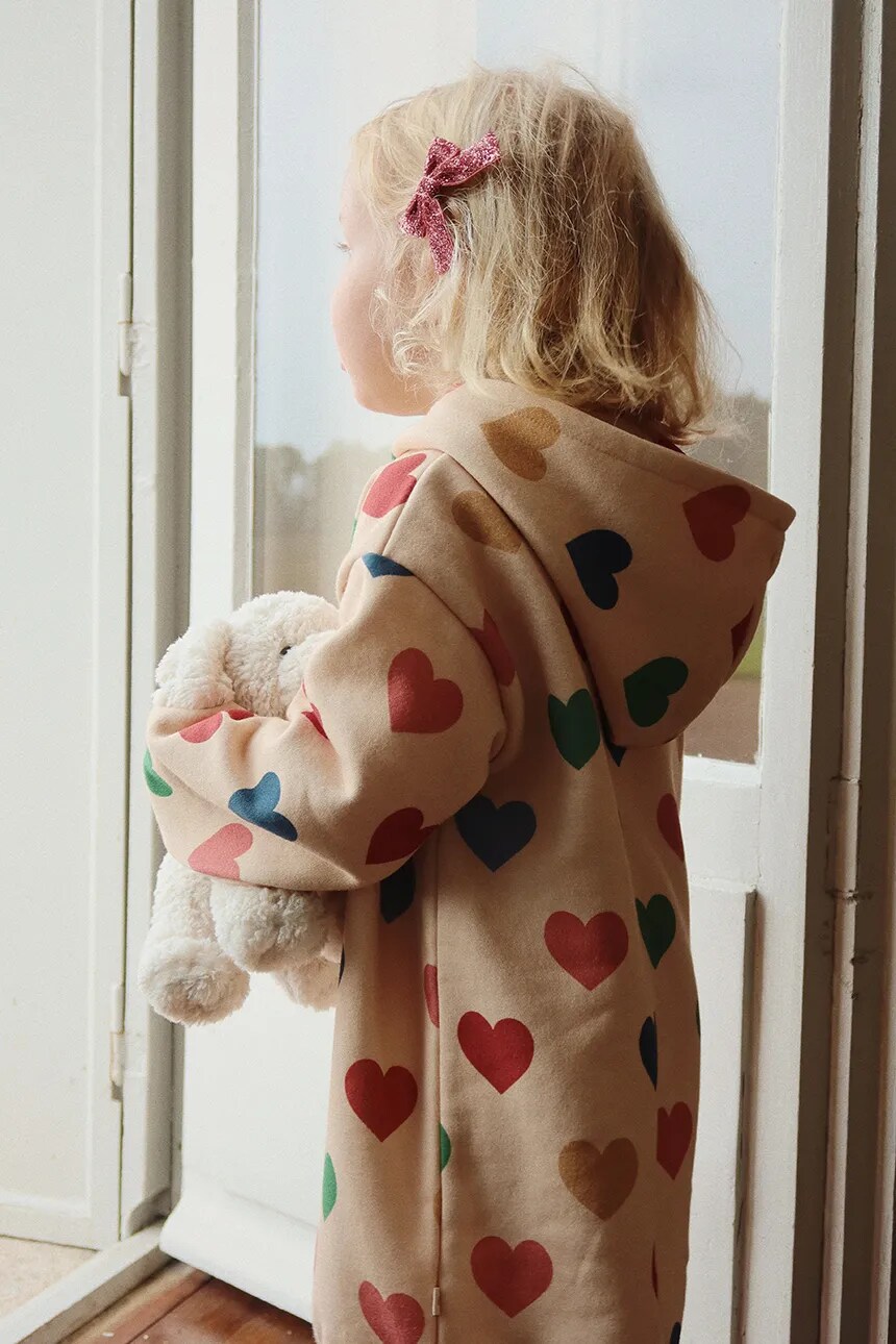 

Детское платье LOU HOODIE DRESS OCS Konges Sløjd, бежевый