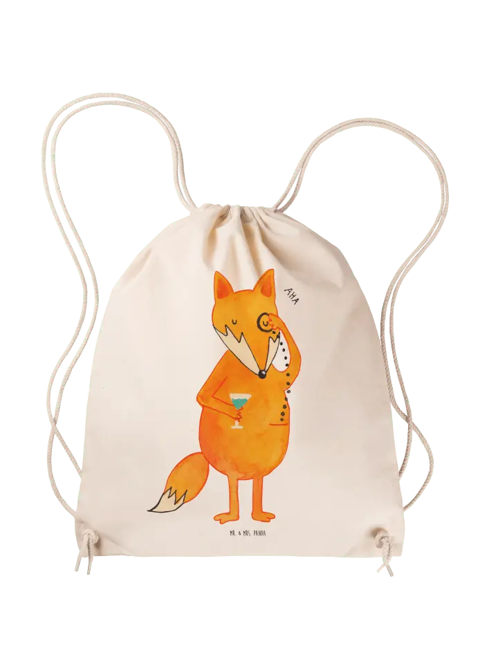 

Спортивная сумка Mr & Mrs Panda Sportbeutel Fuchs Lord ohne Spruch, кремовый