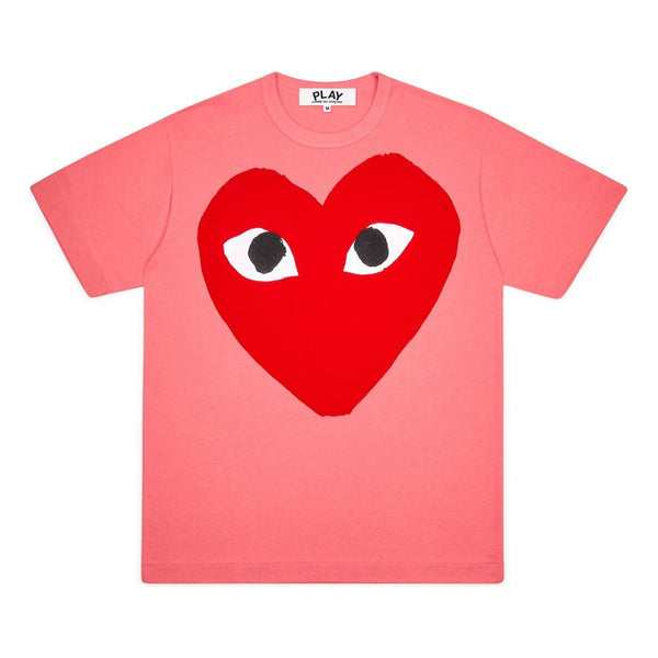 

Футболка big heart t-shirt 'pink' Comme Des Garcons Play, розовый