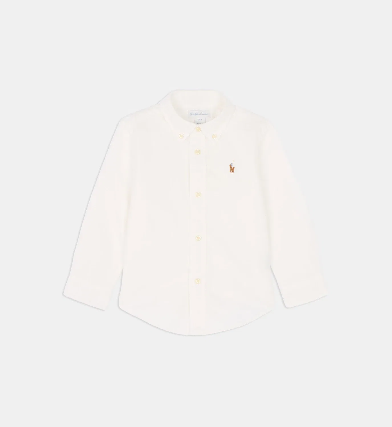 Рубашка прямого кроя из смесового хлопка Оксфорд Polo Ralph Lauren, белый