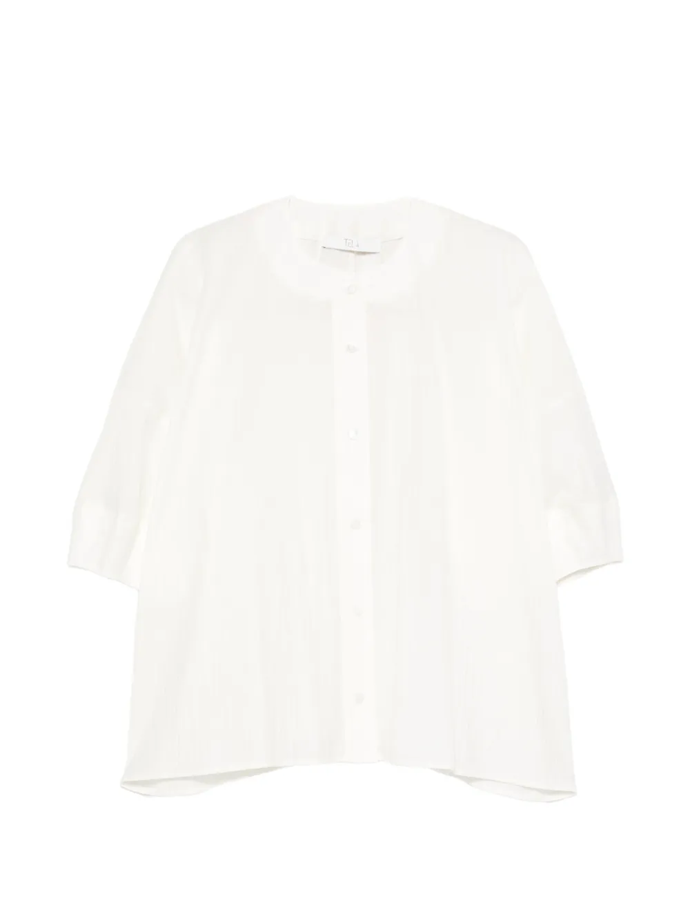 

Рубашка на пуговицах с текстурой Tela, бежевый