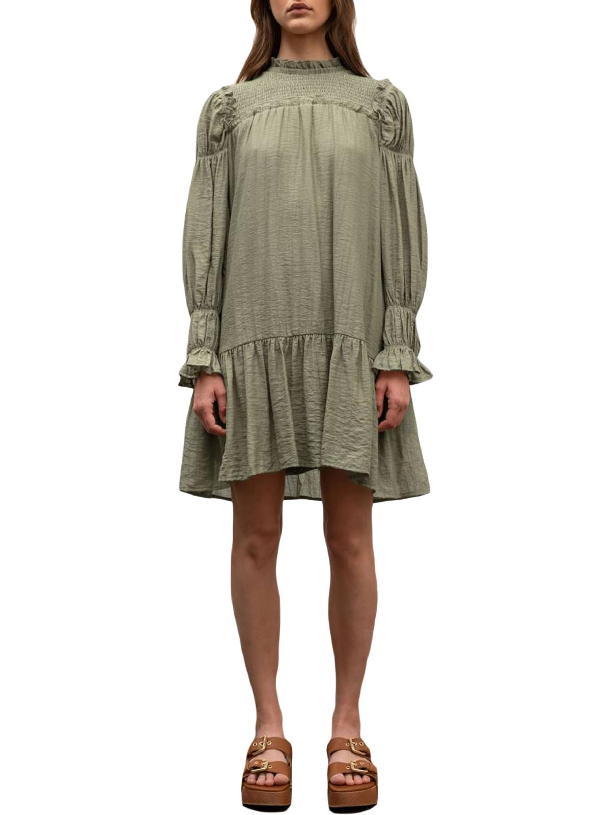 

Женское мини-платье со сборками MOON RIVER, зеленый