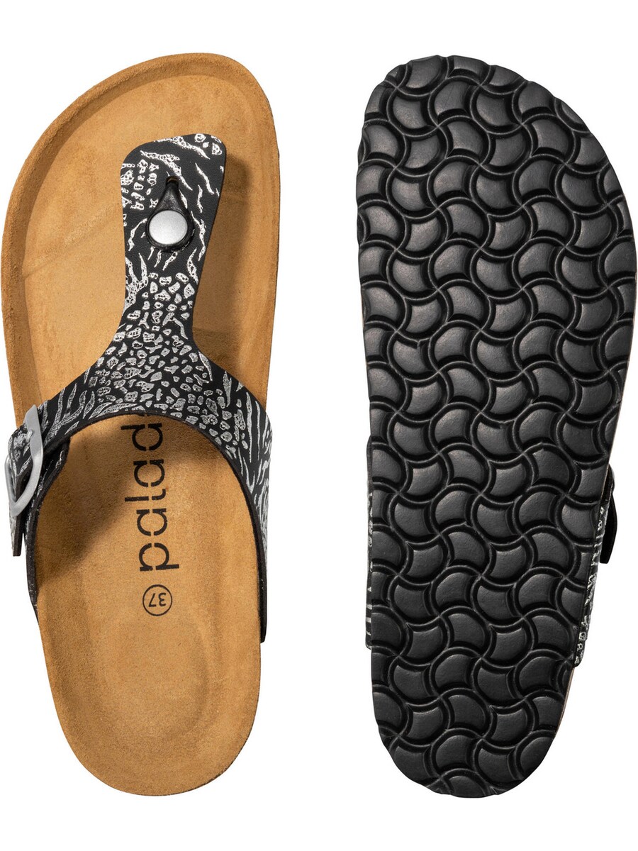 Сандалии с т-образным ремешком Palado T-Bar Sandals Kos, цвет black/silver — фото 3