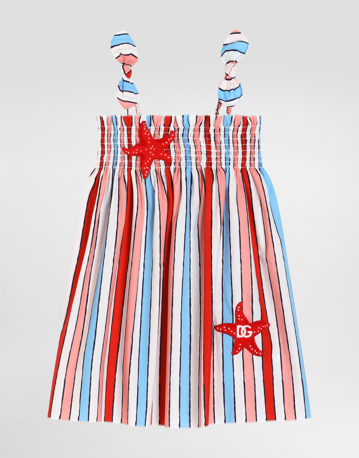 

Платье из полосатого поплина DOLCE & GABBANA, мультиколор