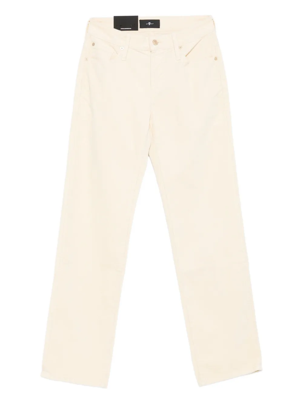 

Прямые брюки из смеси хлопка и модала 7 For All Mankind, желтый
