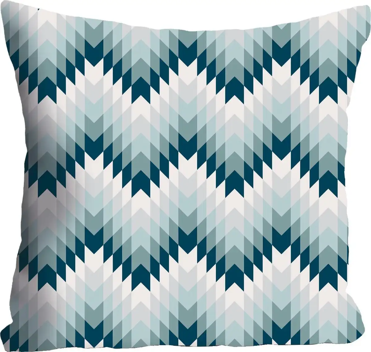 

Декоративная подушка Queence "Синий с белым узором", чехол без наполнителя, 1 шт 40х40 см, синий/белый/серый